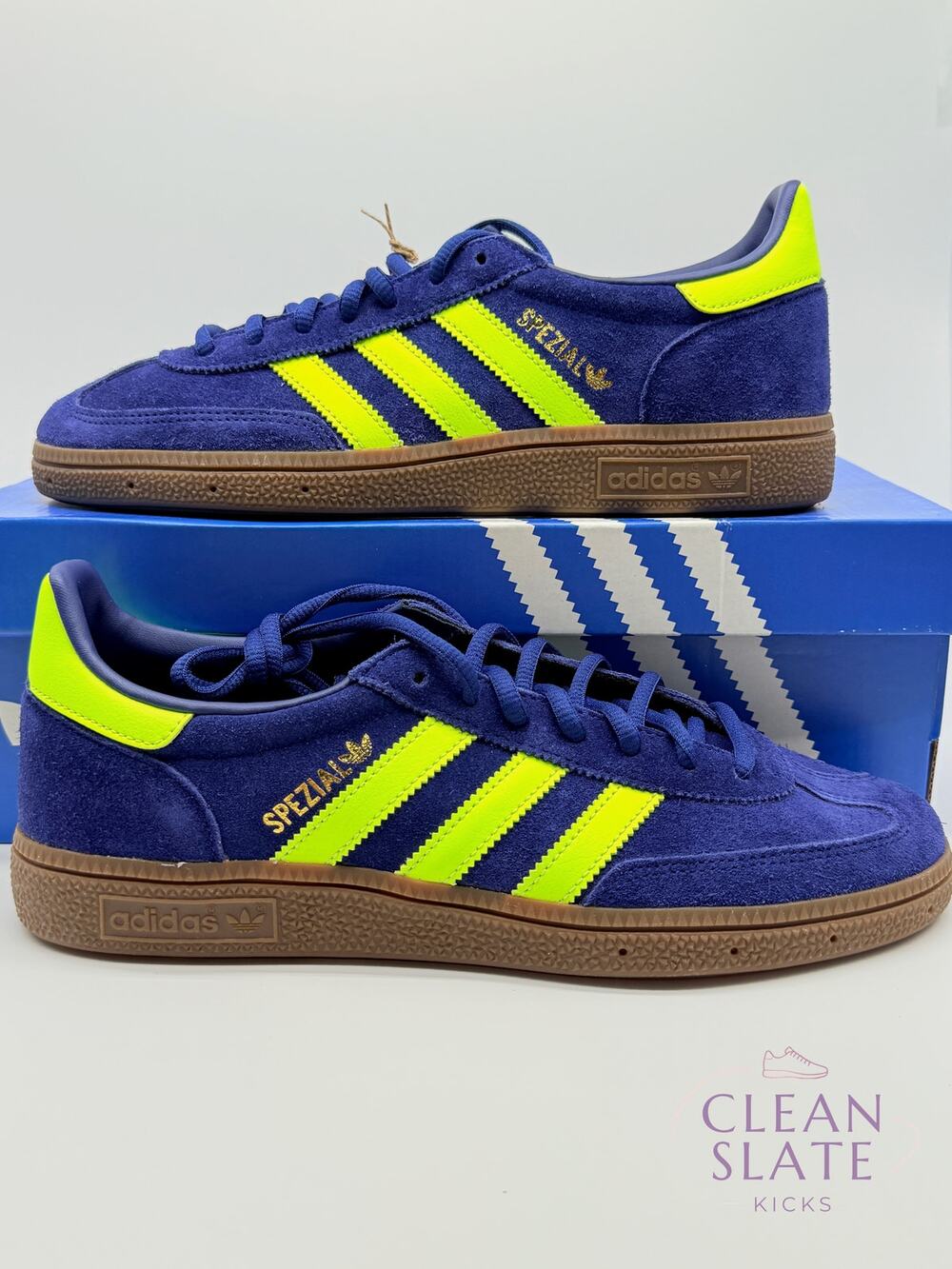 Adidas Handball Spezial Victory Blue Solar Yellow Gold Metallic Men's 8 NIB